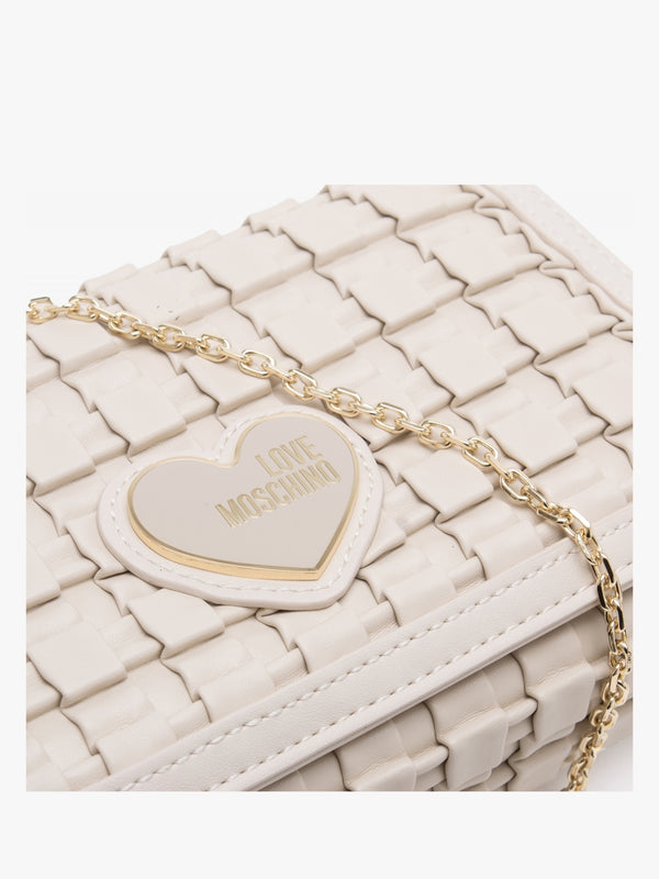 Square Quilt Avorio Shoulder Bag