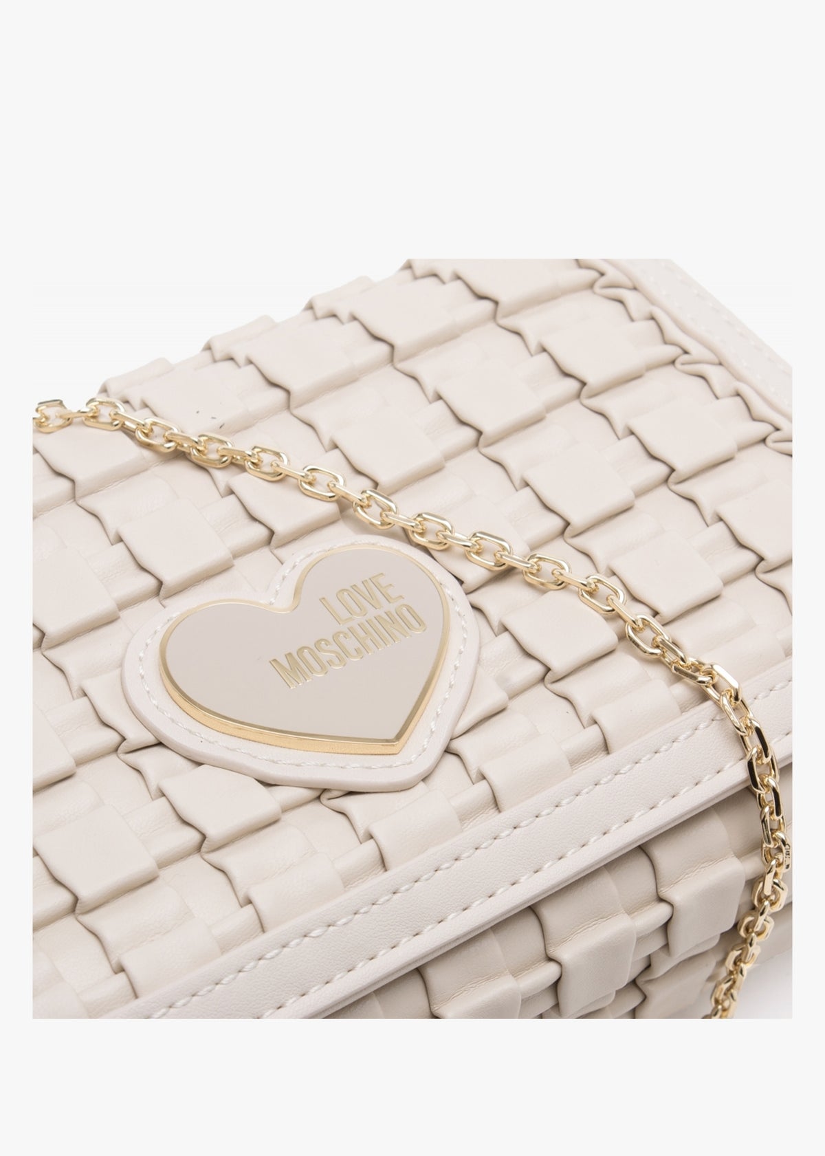 Square Quilt Avorio Shoulder Bag