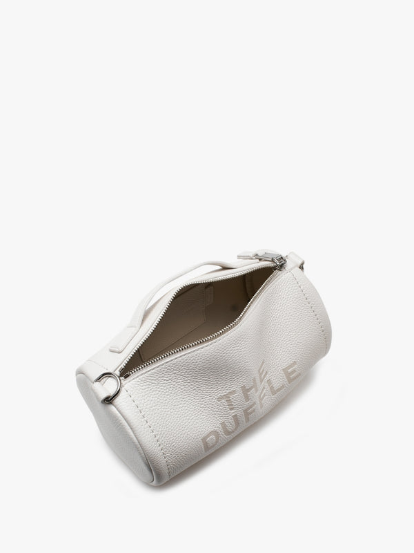 The Leather Cotton Silver Duffle Bag
