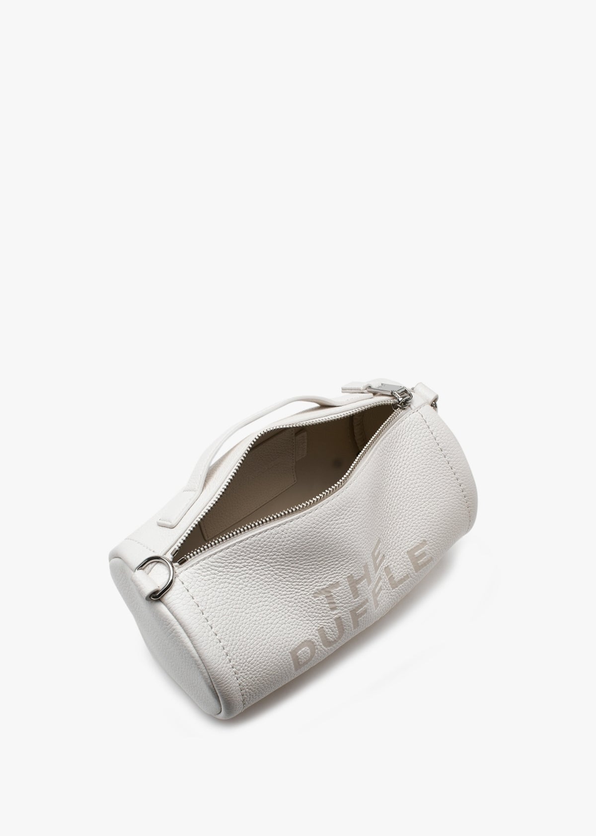 The Leather Cotton Silver Duffle Bag