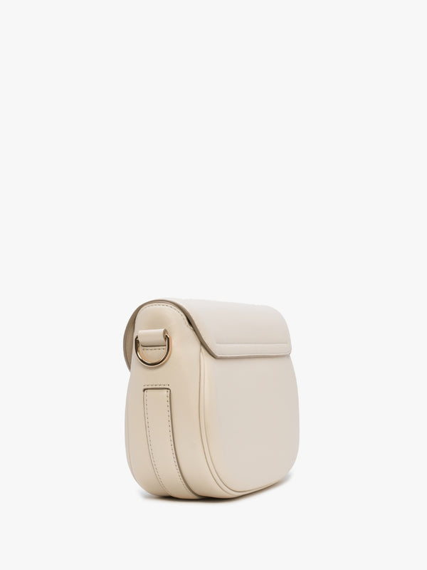 The J Marc Cloud White Leather Saddle Bag