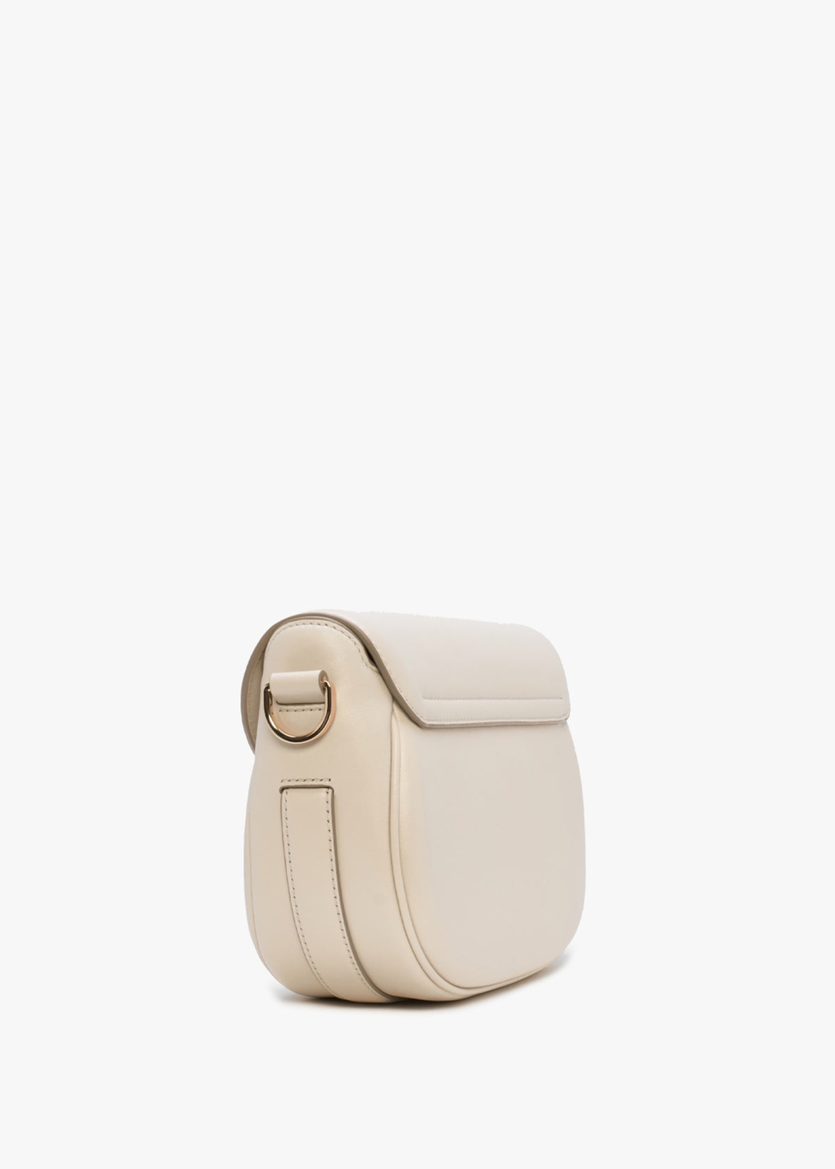 The J Marc Cloud White Leather Saddle Bag