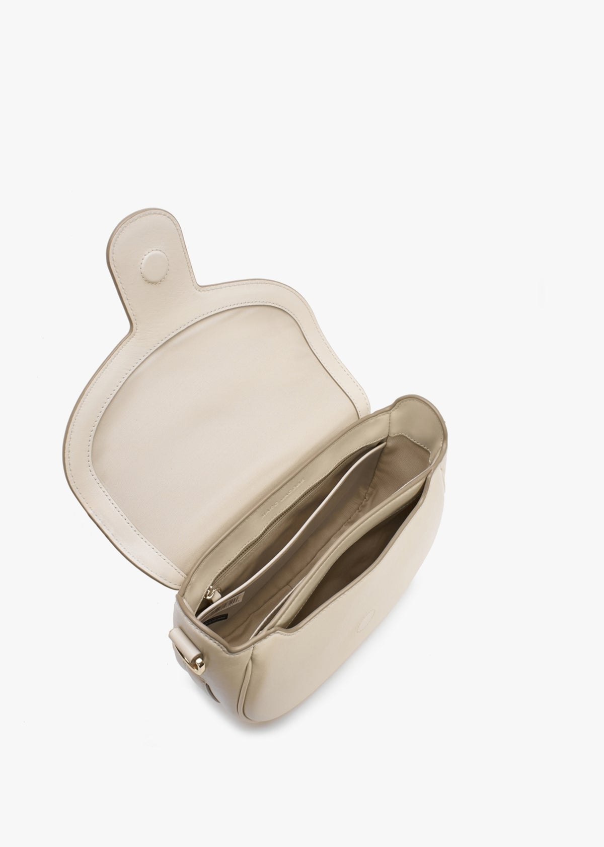 The J Marc Cloud White Leather Saddle Bag