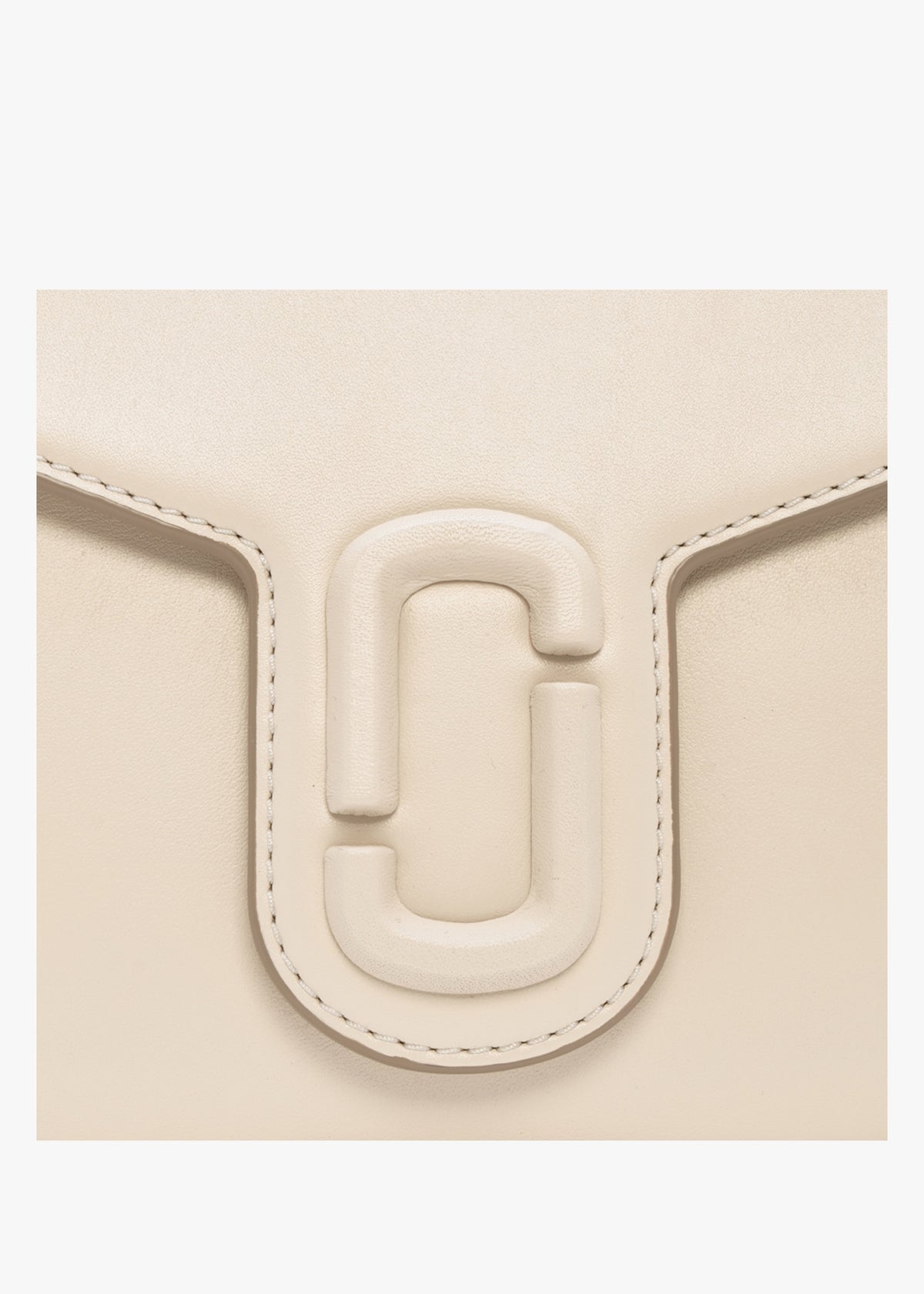 The J Marc Cloud White Leather Saddle Bag
