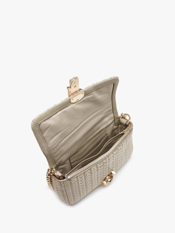The Monogram Leather J Marc Mini Khaki Shoulder Bag