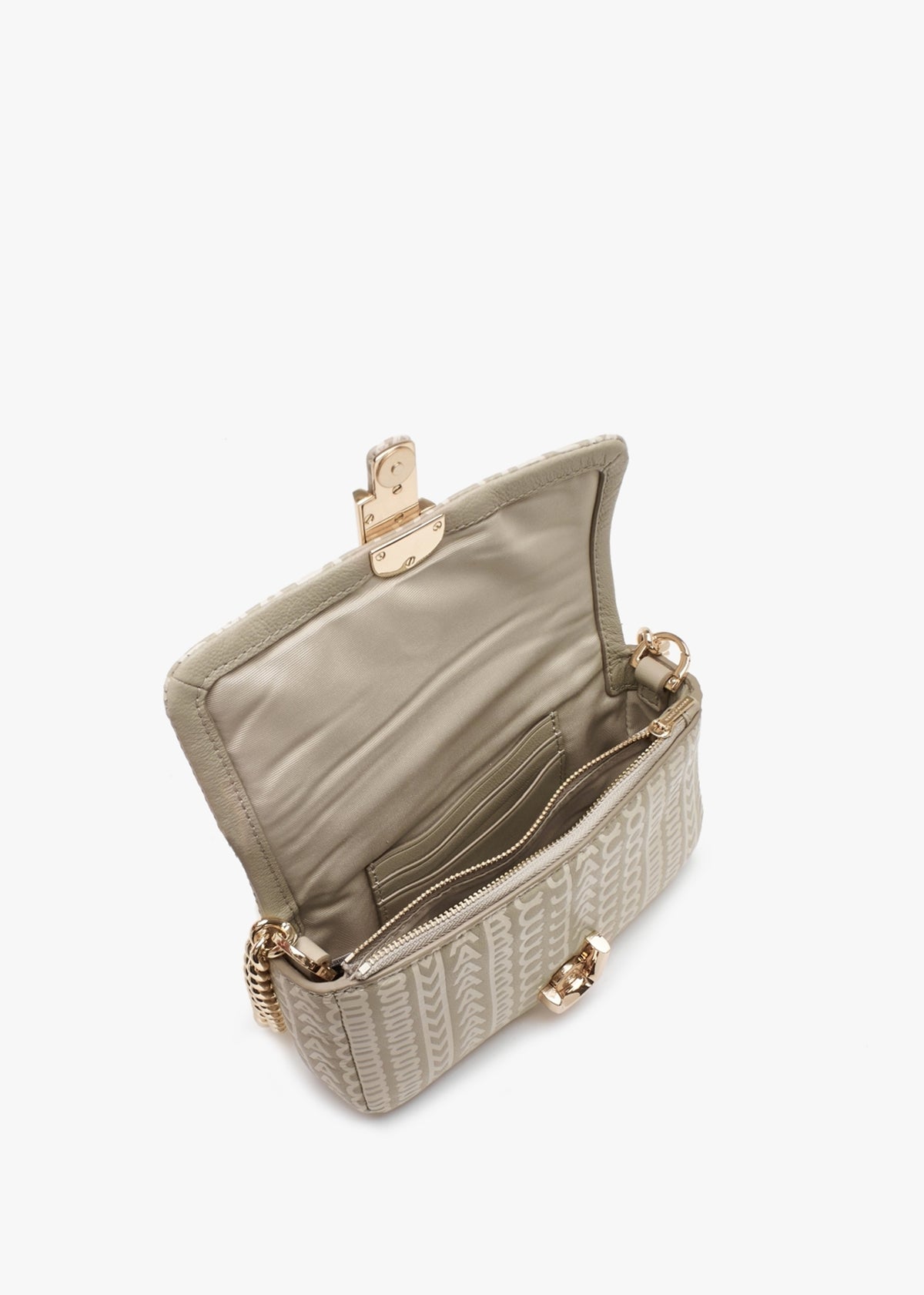 The Monogram Leather J Marc Mini Khaki Shoulder Bag