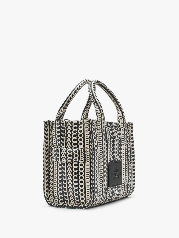 The Monogram Leather Small Black & White Tote Bag