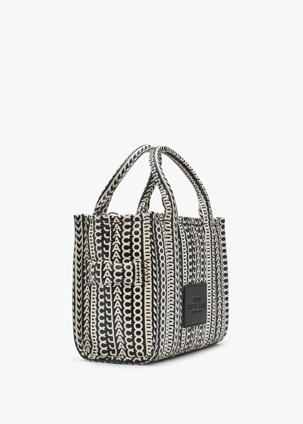 The Monogram Leather Small Black & White Tote Bag