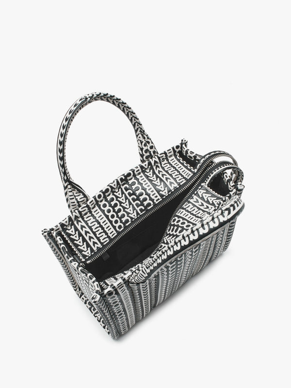 The Monogram Leather Small Black & White Tote Bag