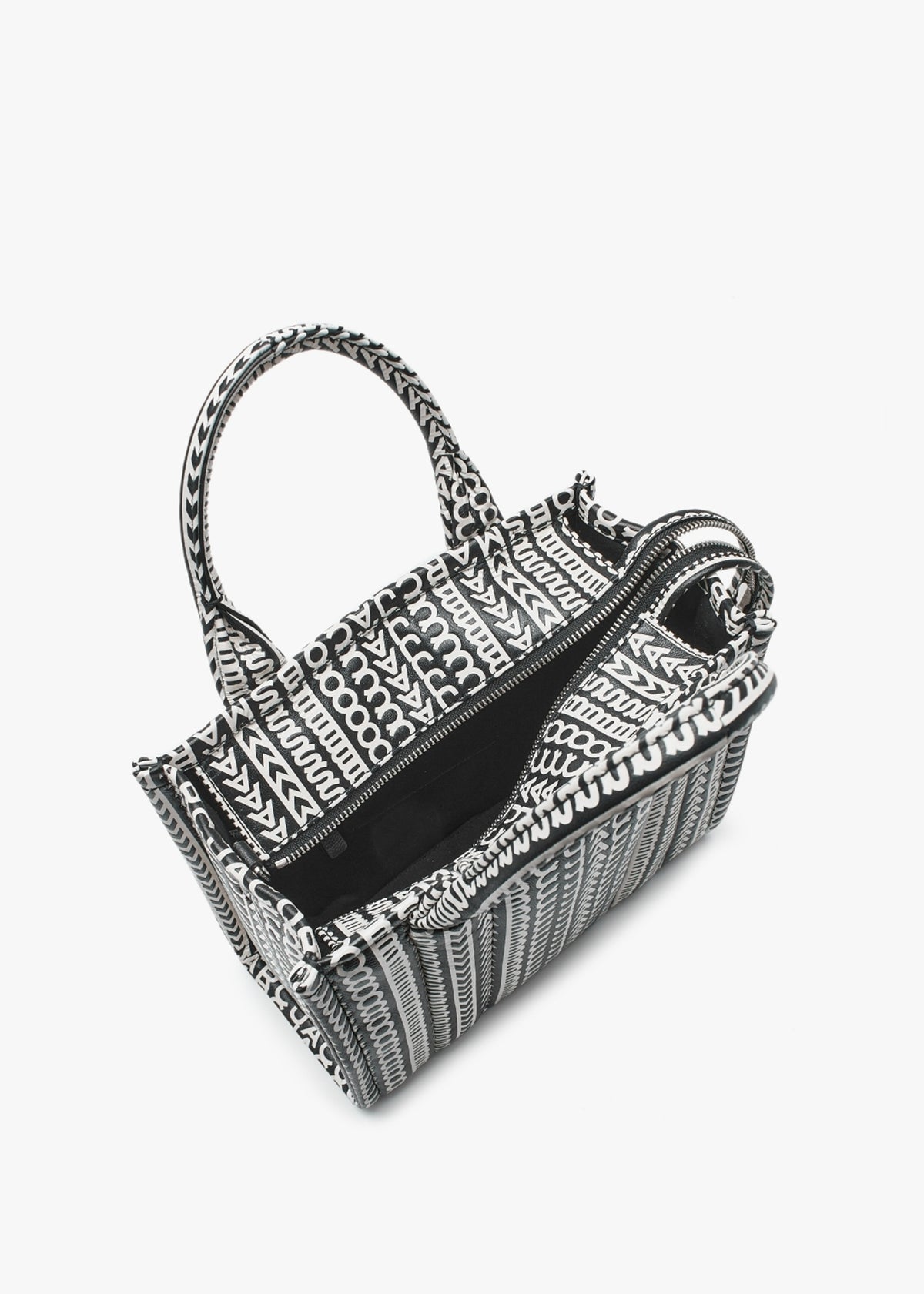 The Monogram Leather Small Black & White Tote Bag