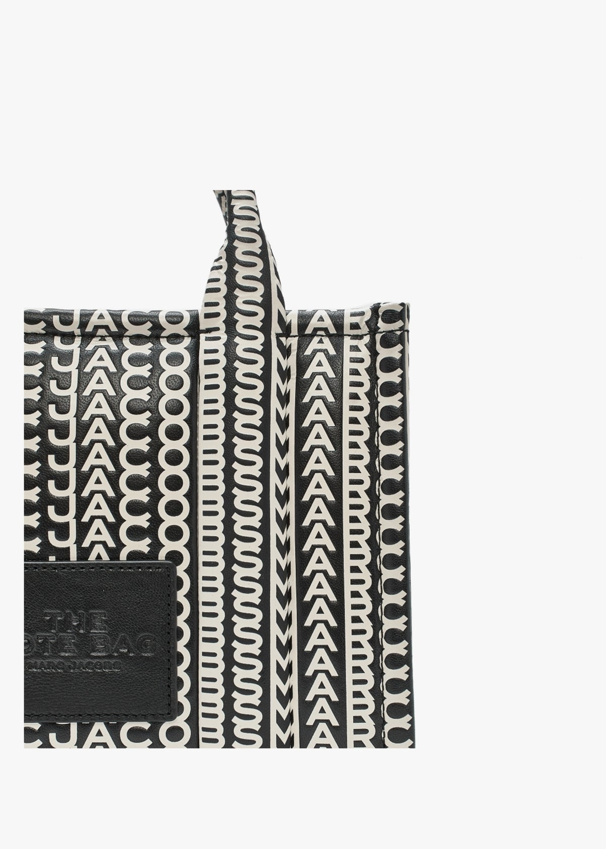 The Monogram Leather Small Black & White Tote Bag