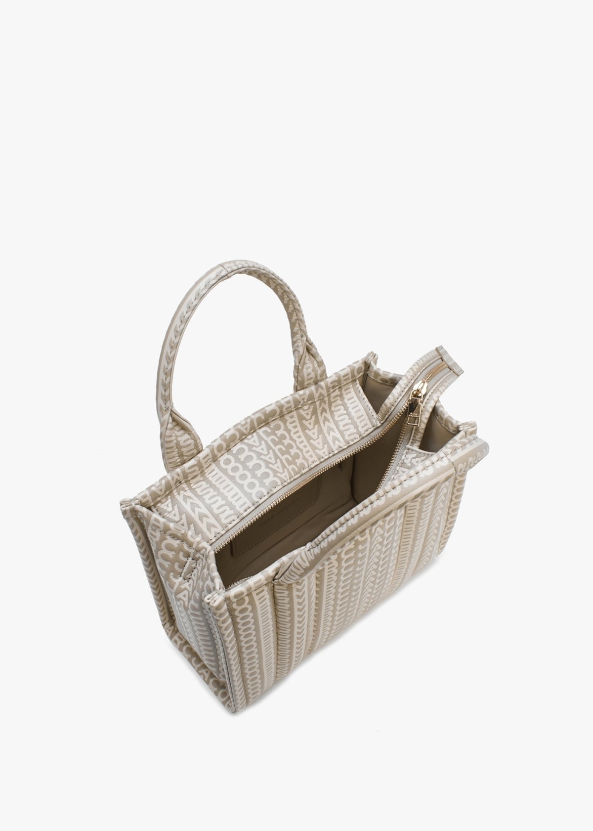 The Monogram Leather Mini Khaki Tote Bag