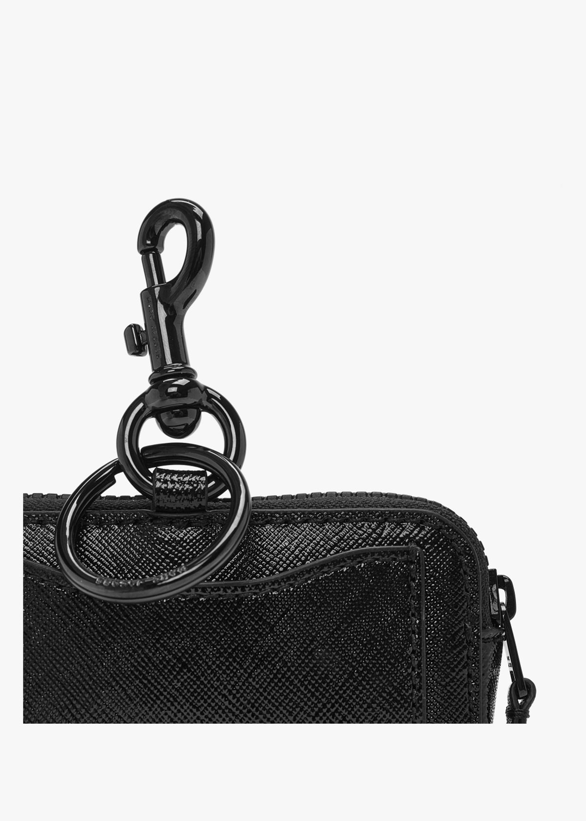 The Nano Charm Black Leather Purse