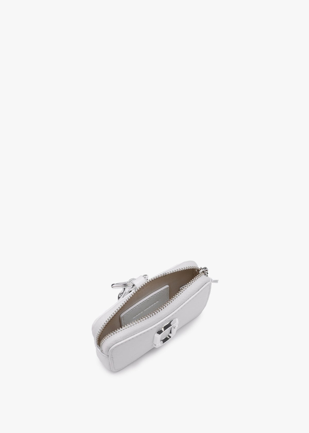 The Nano Charm White Leather Purse