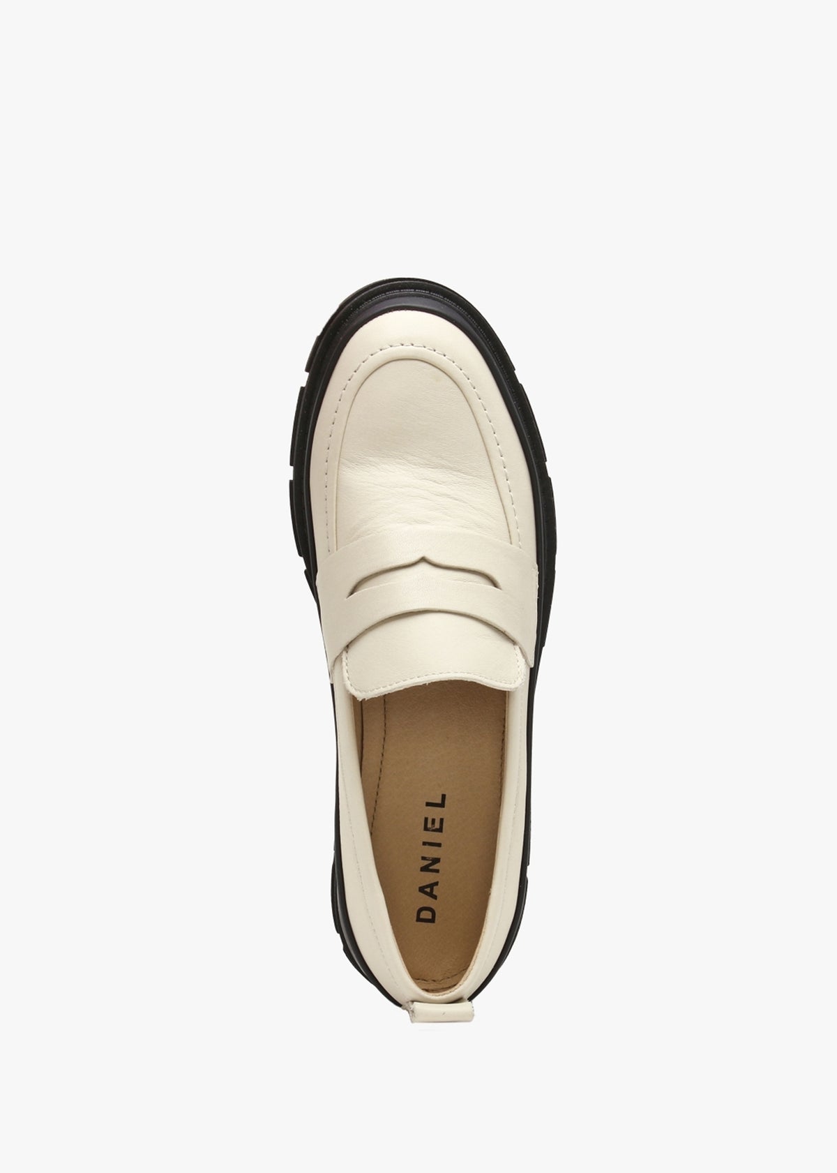Treasure Cream Leather Chunky Loafers