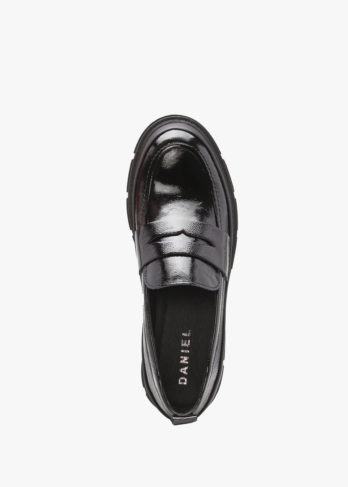 Treasure Black Patent Leather Chunky Loafers