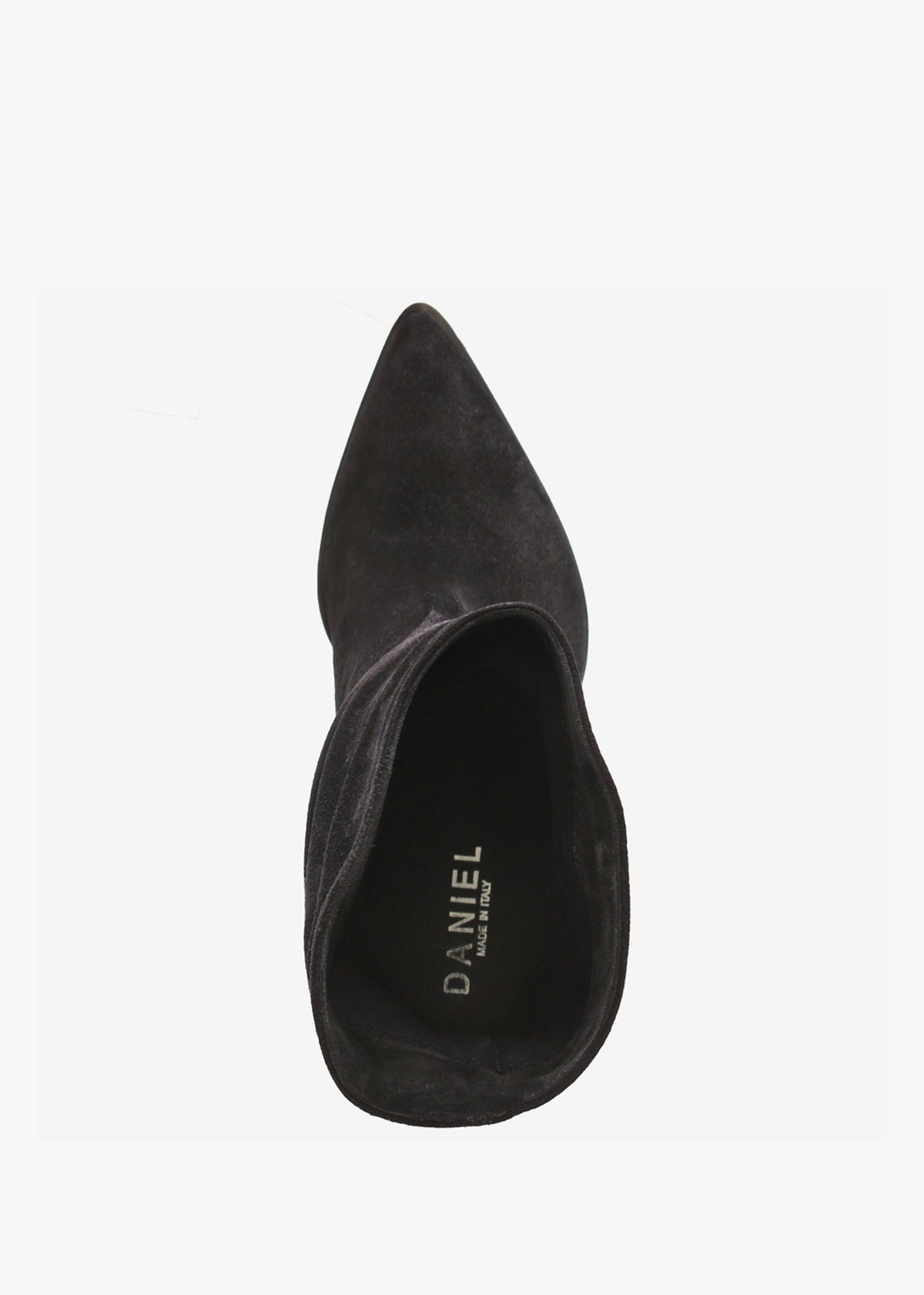 Tully Black Suede Rouched Wedge Calf Boots