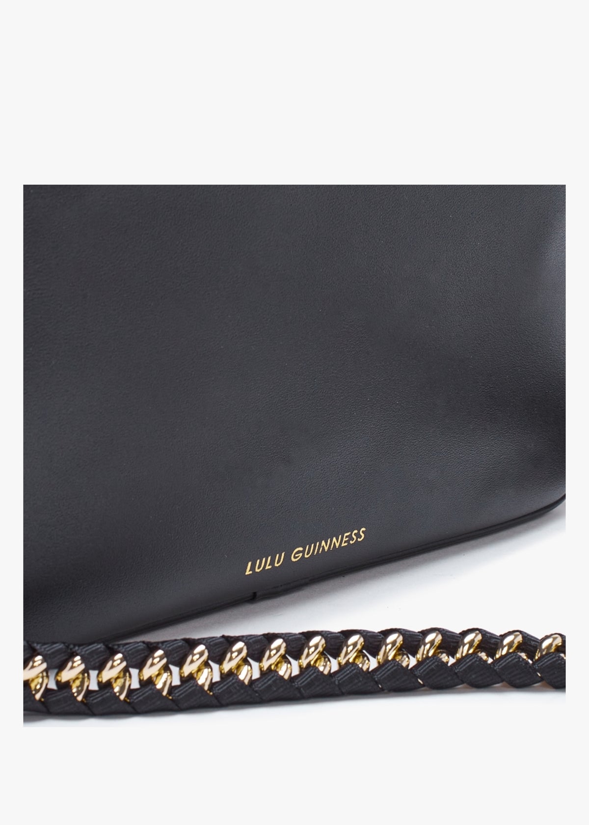 Bella Black Lip Ripple Quilted Leather Cross-Body Bag