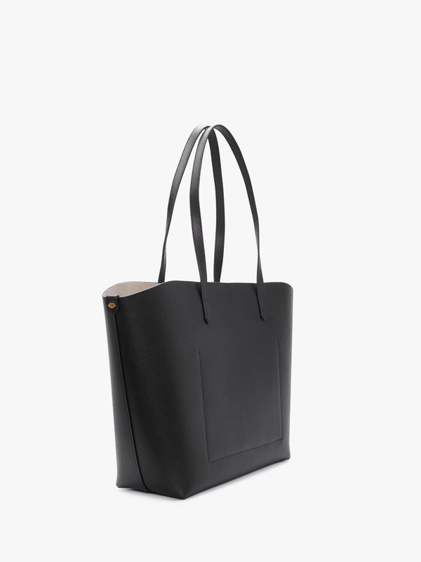Large Ivy Black Leather Tote Bag