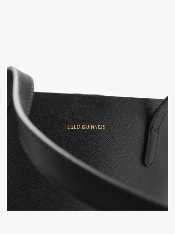 Large Ivy Black Leather Tote Bag