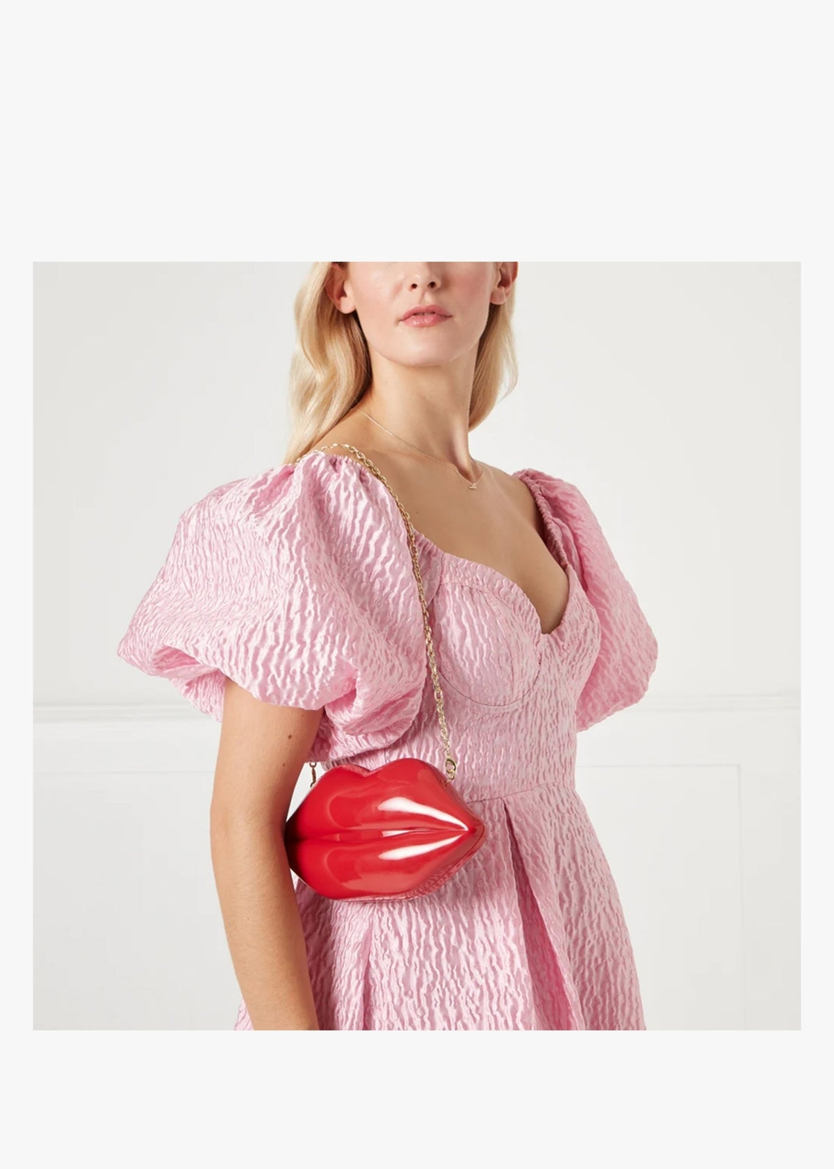 Small Red Lips Clutch Bag