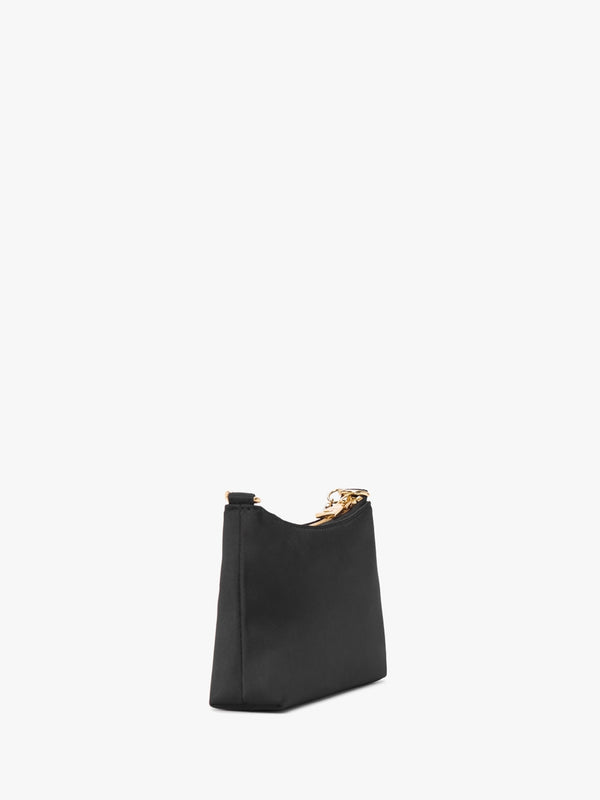 Diamante Strap Black Shoulder Bag