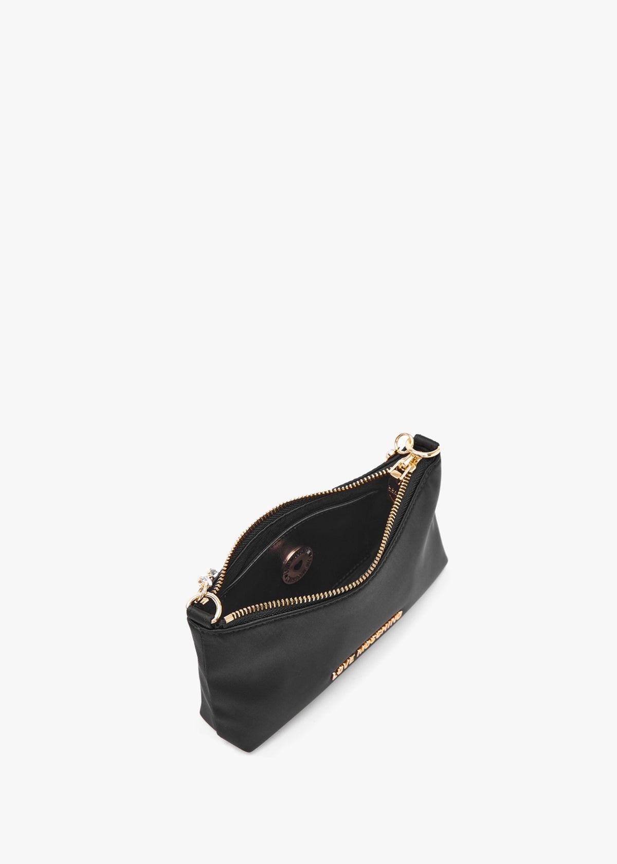 Diamante Strap Black Shoulder Bag