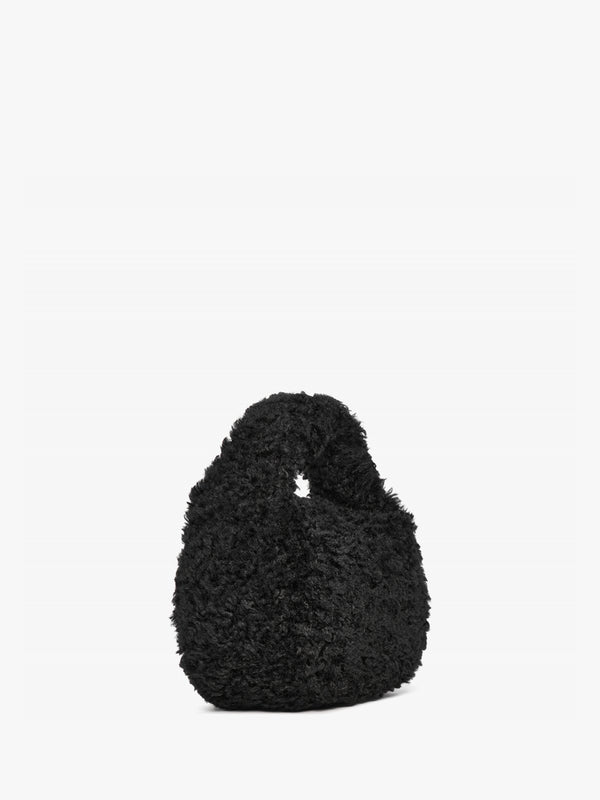 Smart Black Faux Fur Cross-Body Bag