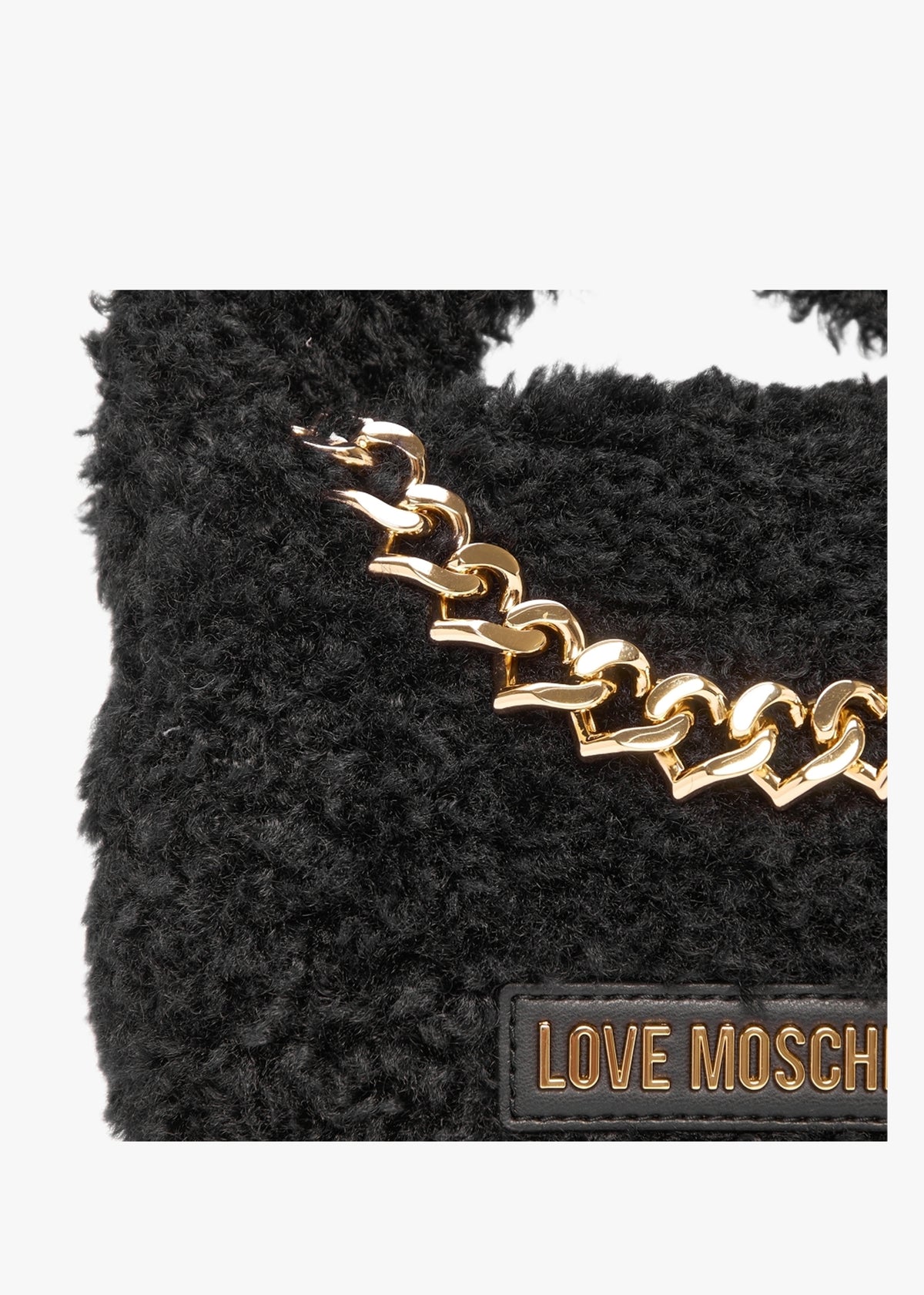 Smart Black Faux Fur Cross-Body Bag