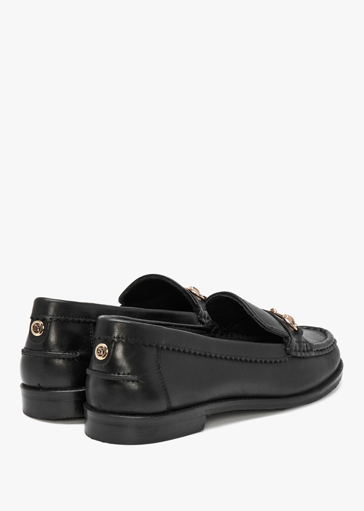 Fabina Black Leather Loafers