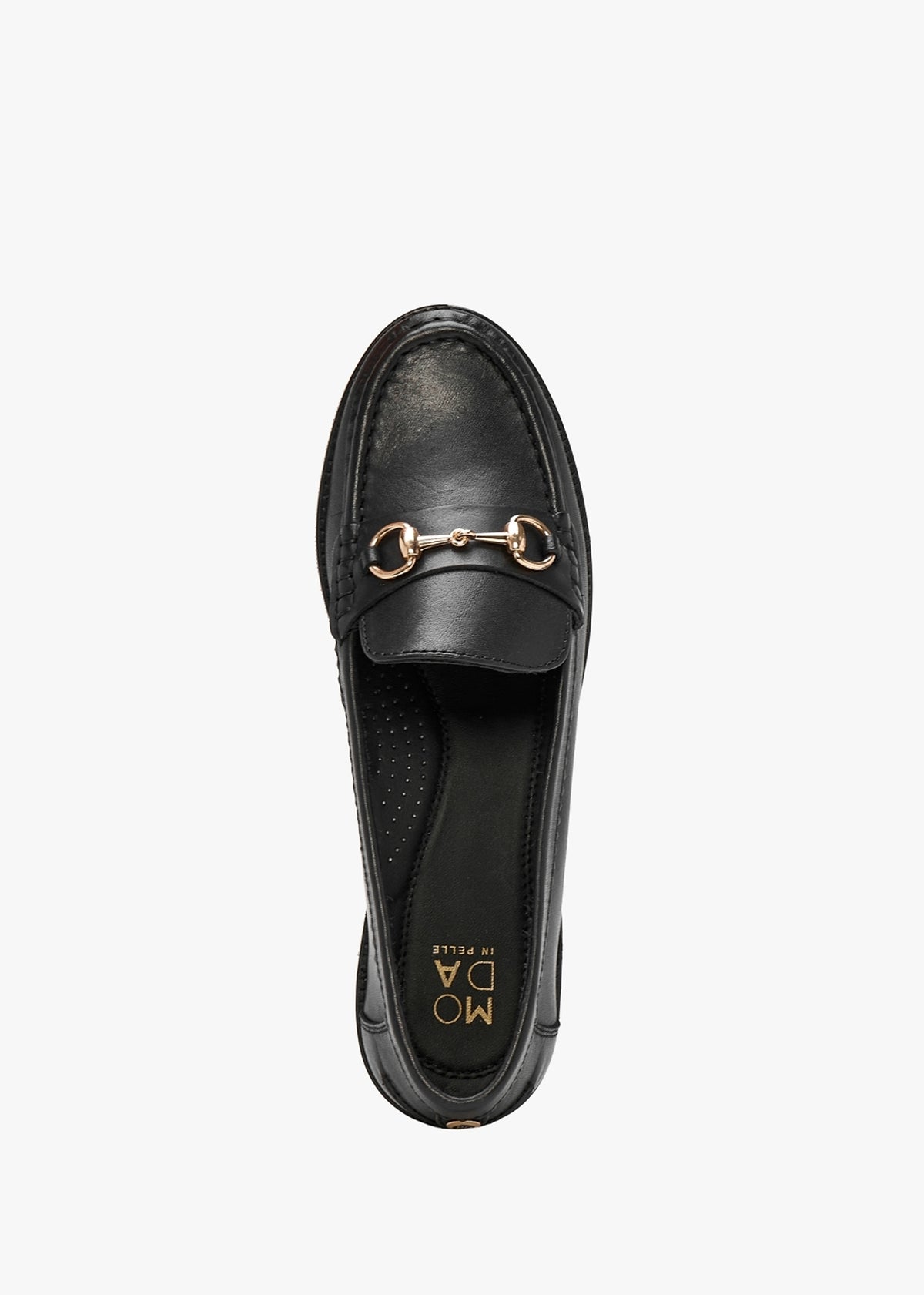 Fabina Black Leather Loafers