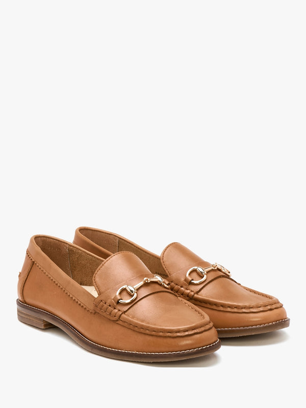 Fabina Tan Leather Loafers