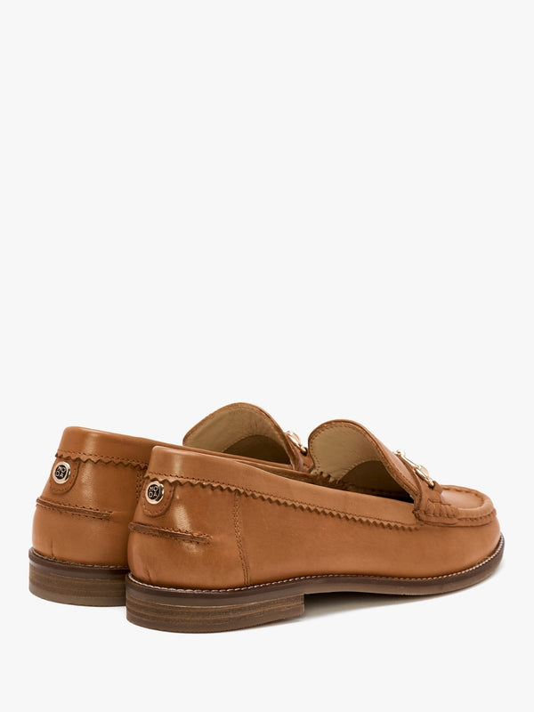 Fabina Tan Leather Loafers