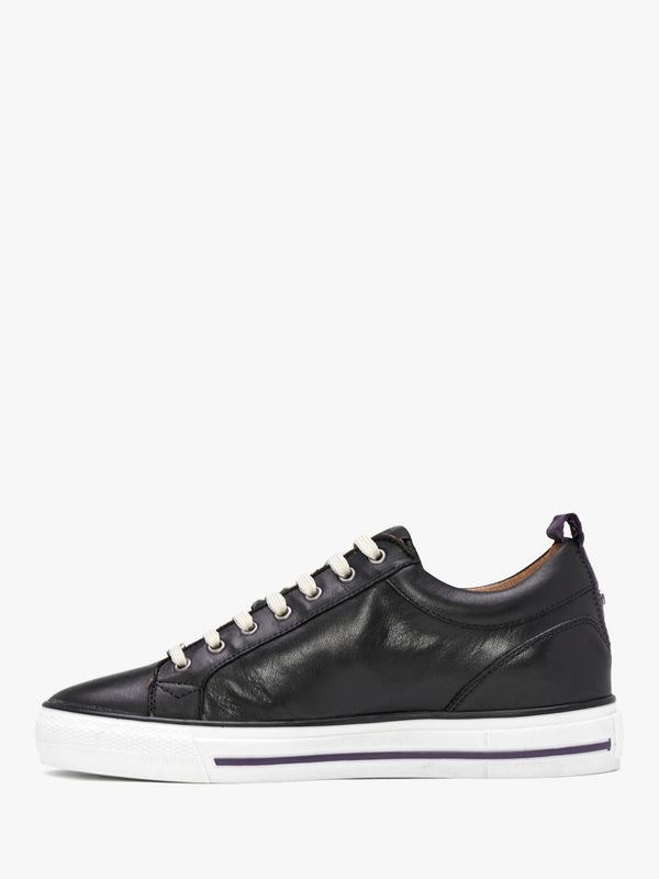 Brayleigh Black Leather Trainers