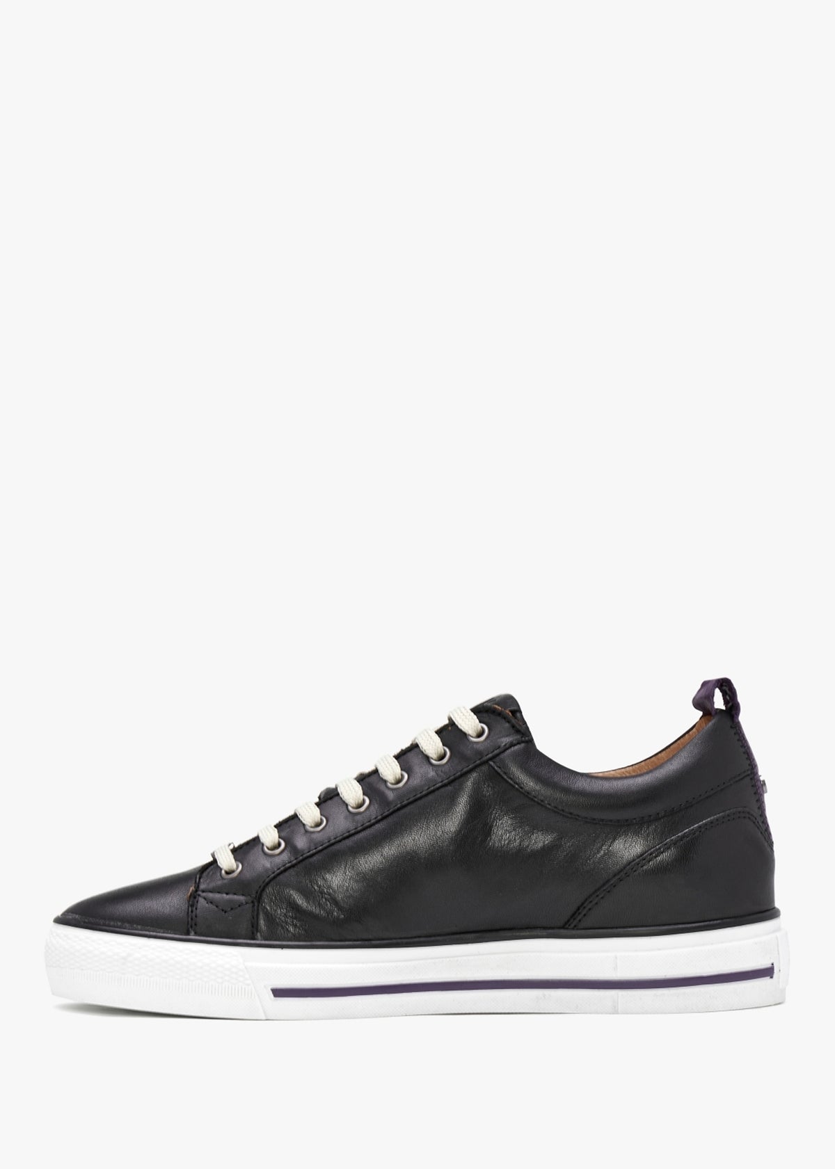 Brayleigh Black Leather Trainers