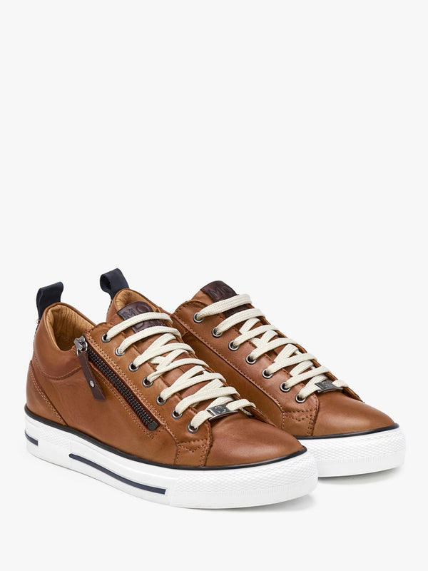 Brayleigh Tan Leather Trainers