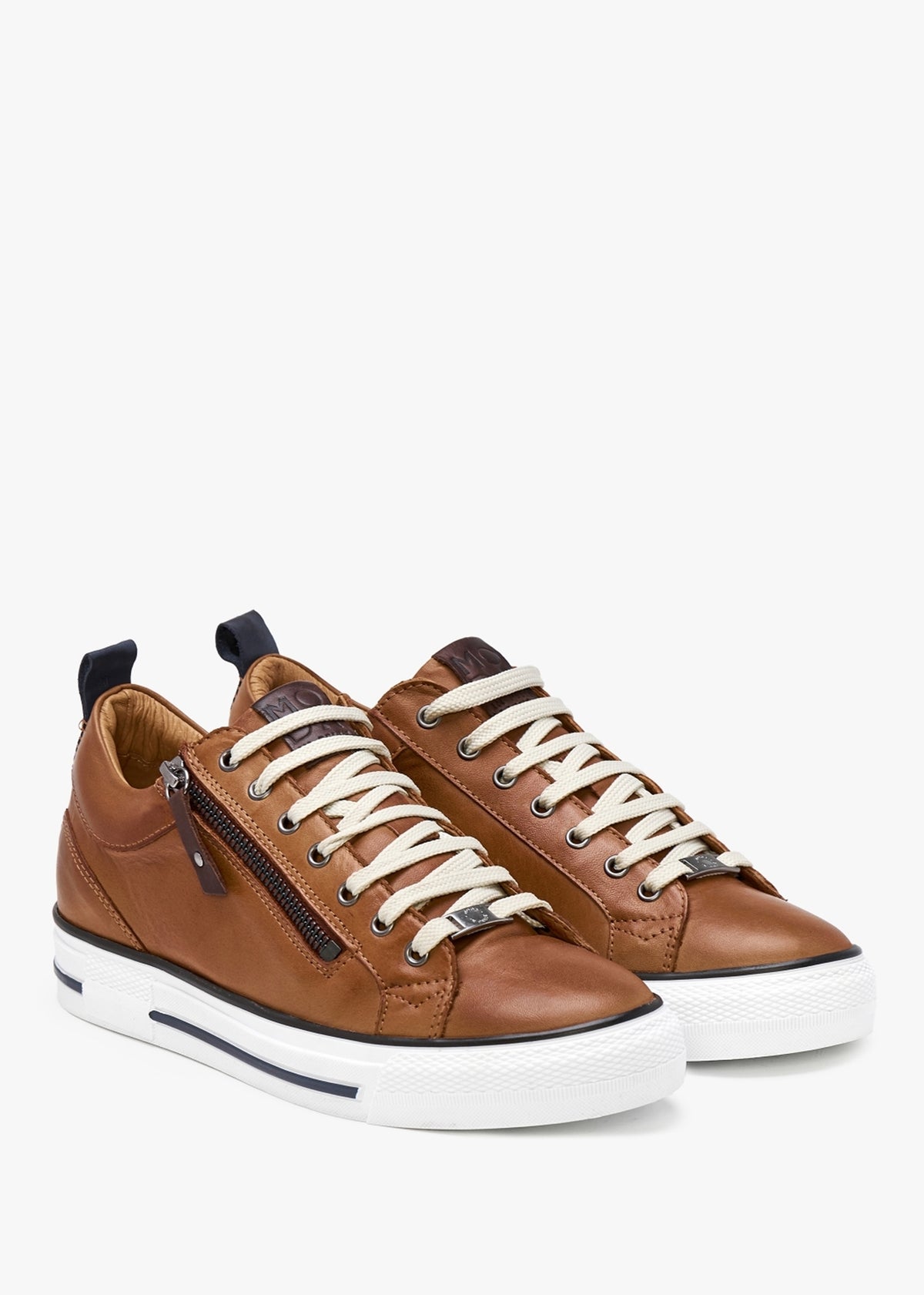 Brayleigh Tan Leather Trainers
