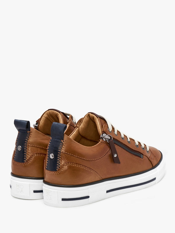 Brayleigh Tan Leather Trainers