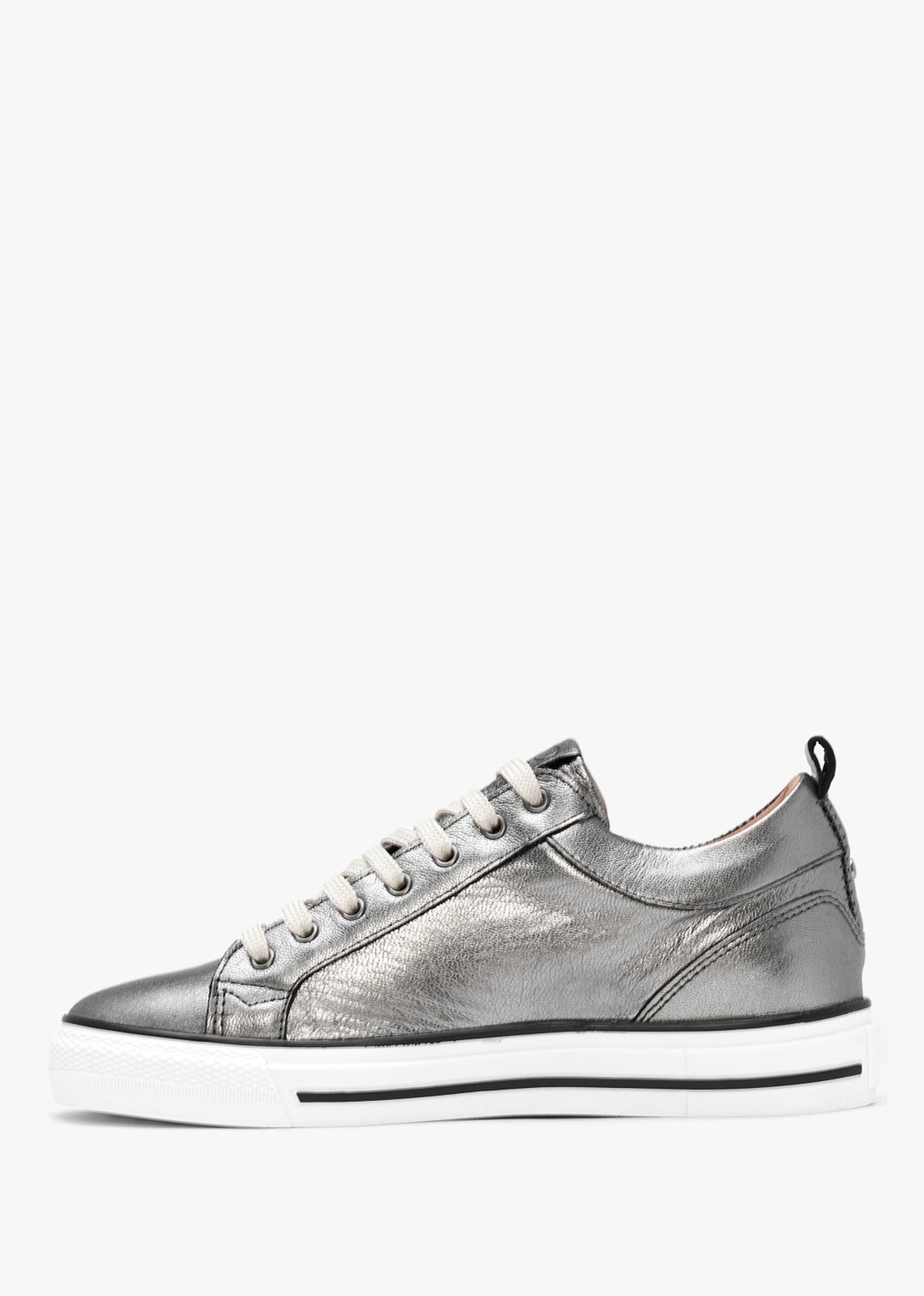 Brayleigh Pewter Leather Trainers