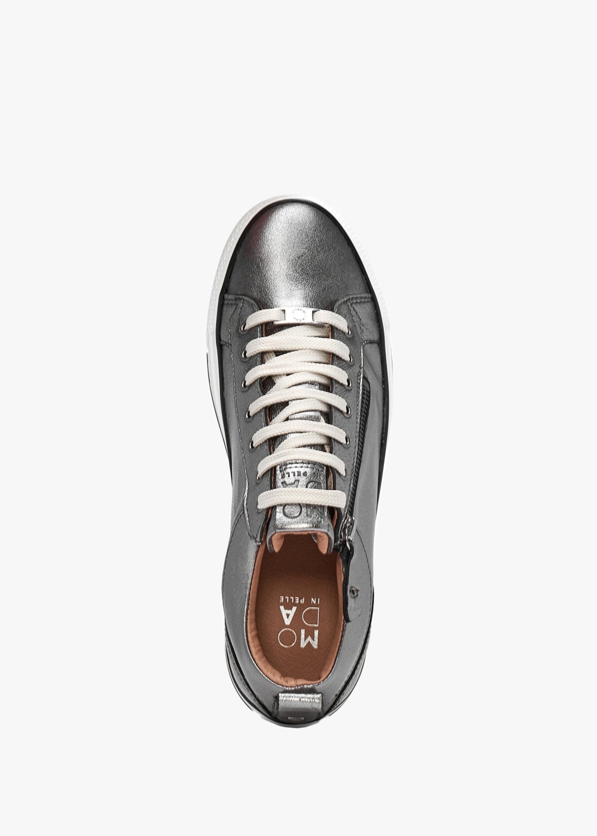 Brayleigh Pewter Leather Trainers