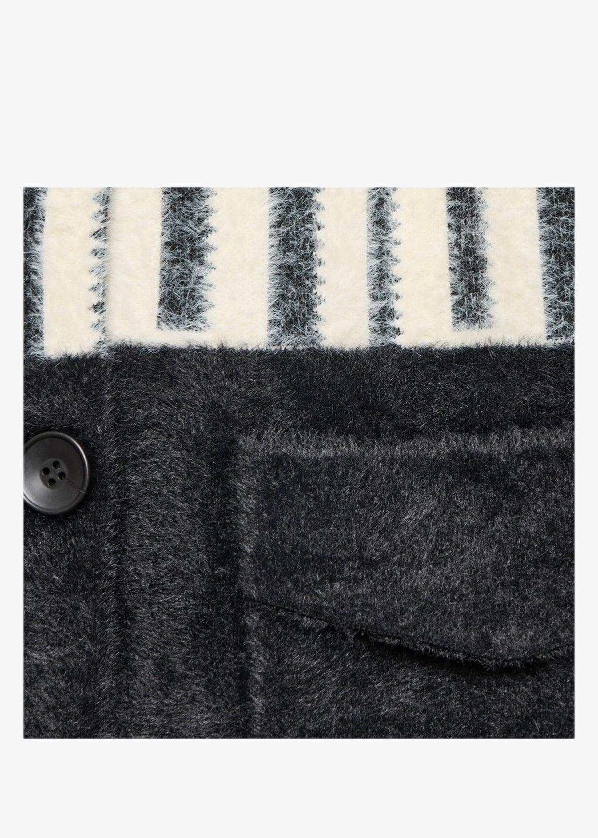 Black & White Colourblock Monochrome Coat