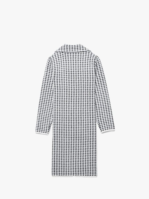 Black & White Houndstooth Coat