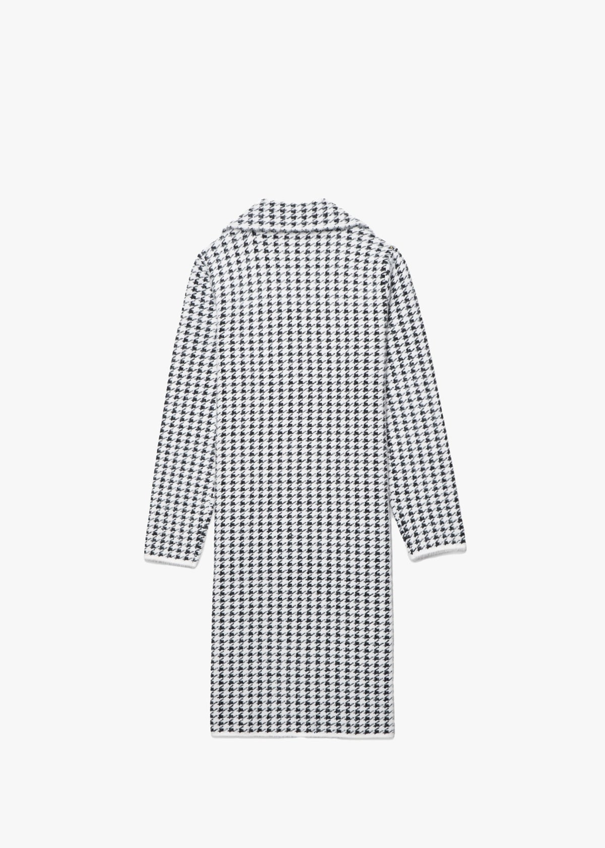 Black & White Houndstooth Coat
