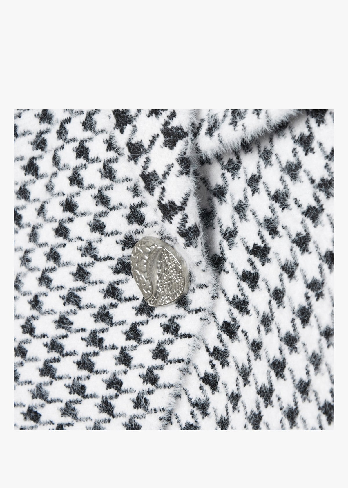 Black & White Houndstooth Coat