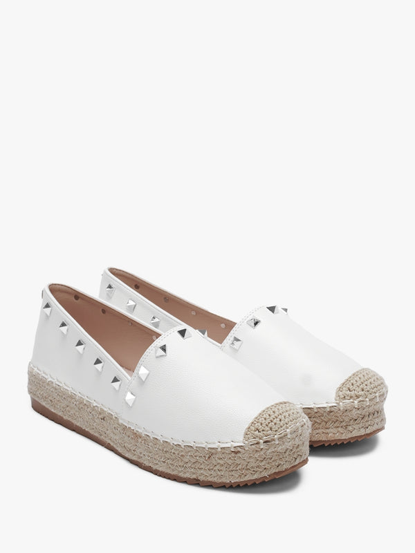 Cubby White Studded Espadrilles