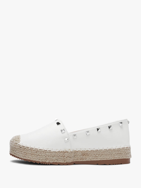 Cubby White Studded Espadrilles
