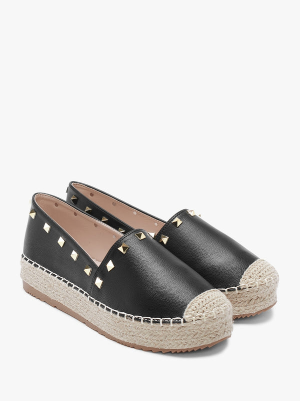 Cubby Black Studded Espadrilles