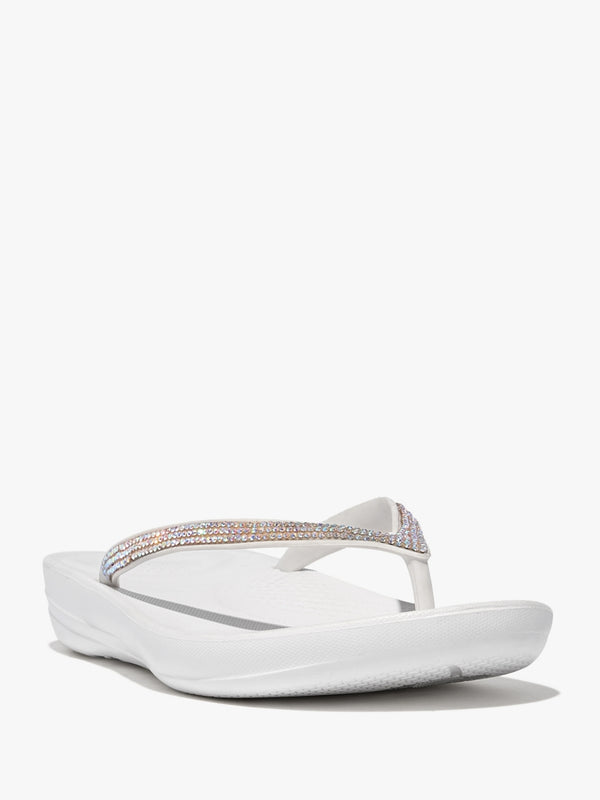 Iqushion Sparkle Urban White Flip Flops