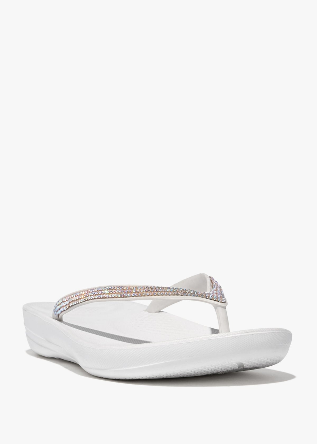 Iqushion Sparkle Urban White Flip Flops