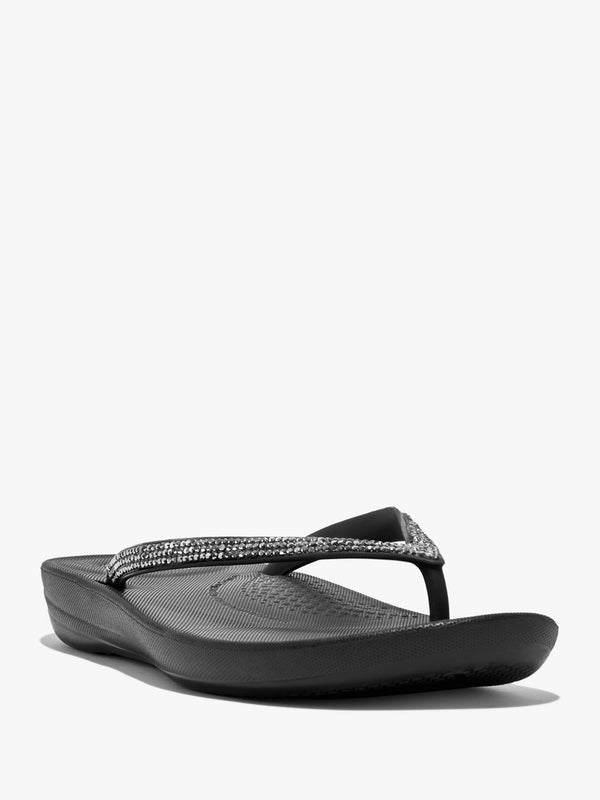 Iqushion Sparkle Black Flip Flops